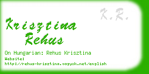 krisztina rehus business card